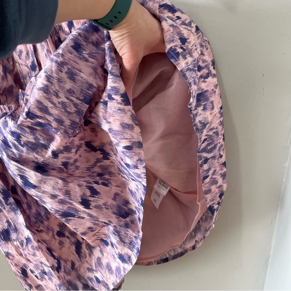 NEW $238 Rails Fiorella Cotton Ikat-Inspired Mini dress‎ Medium Pink Geometric - Picture 10 of 14